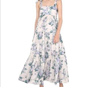 Zimmermann Aliane Tie-Shoulder Maxi Dress